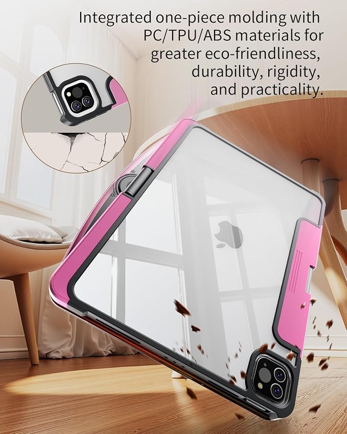 360°Rotation Bluetooth Keyboard Case for iPad 11th Gen（A16）10th 10.9 inch | iPad keyboard case 11/10th generationTouchpadKeyboard Battery Level Visualization360° rotateand 180° flip7-color backlit