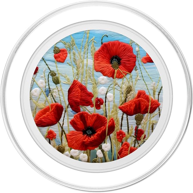 Beautiful Wildflowers in a Grainfield A Red Poppy Flower PopSockets PopGrip for MagSafe