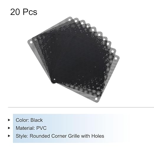 MECCANIXITY 20PCS PC Dust Filter, 120mmx120mm PVC Computer Case Cooler