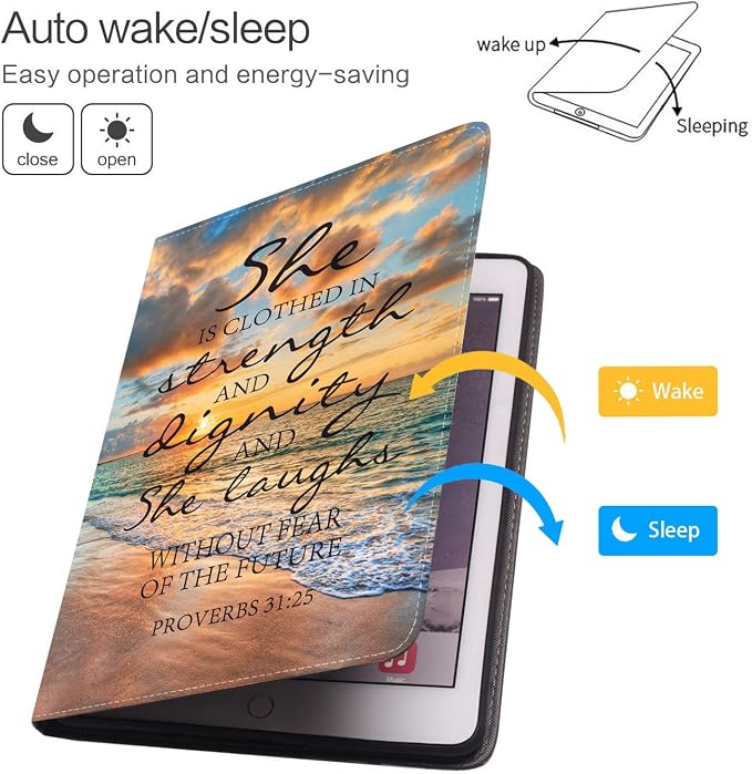 Case for Samsung Galaxy Tab S5e 10.5 inch 2019 Tablet (SM-T720/T725/T727) Protective Leather Case Adjustable Stand Auto Wake/Sleep Smart Case - Bible Verse Jeremiah 29:11