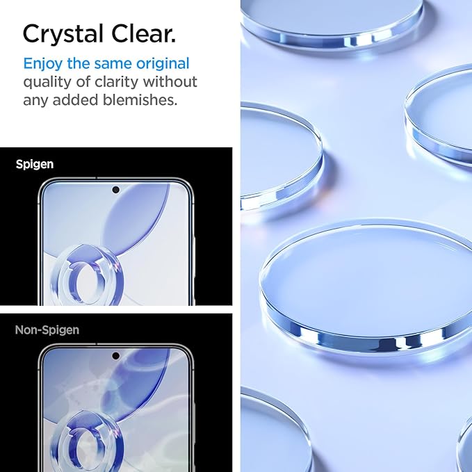 Spigen GlasTR EZ FIT Screen Protector for Galaxy A56 5G / S24 FE / M56 5G | 9H Hardness Tempered Glass Easy Installation Kit Case-Friendly Crystal Clear Touch Responsive Oleophobic Coating