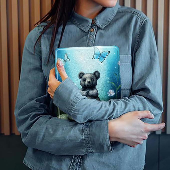 American Flag Deer Pattern Case for All-New Amazon Kindle Fire 7 Inch Tablet (9th/7th/5th Generation 2019/2017/2015 Release)360 Degree Rotating Stand Protective Cover with Auto Sleep/Wake