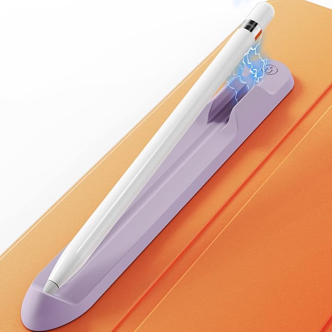 AHASTYLE Removable iPencil Holder [Magnetic Attach] Strong Adhesive Holder Sticker Silicone for Apple Pencil 1st &amp 2nd Generation (Black) | [Magnetic Attach] Strong Adhesive Holder Sticker for iPa