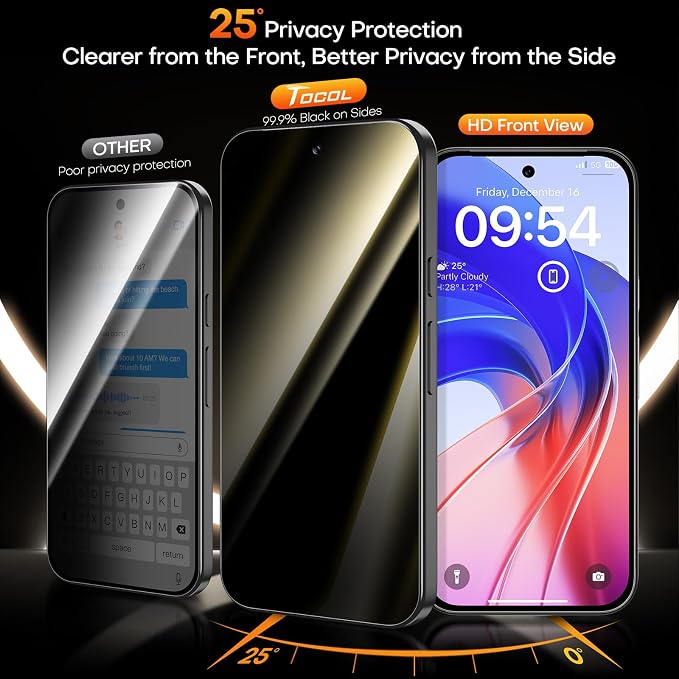TOCOL for Pixel 2026 Screen Protector Clear | Easy Installation Bubble-Free 9H+ Tempered Glass 11FT Military Grade Shatterproof Anti-Scratch Case Friendly HD 2 Pack
