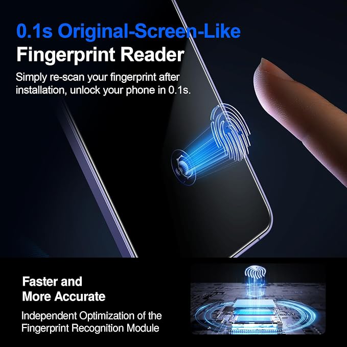 SMARTDEVIL [3 Pack for Samsung Galaxy S24 Screen Protector Finger Print Reader Compatible Fast &amp Easy Installation Clear 9H Tempered Glass Film Alignment Frame [Dust-Free &amp Bubble-Free]