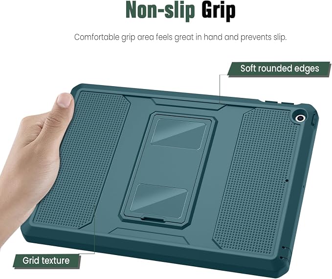 MoKo Shockproof Case Fit 2018/2017 iPad 9.7 6th/5th Generation Black | Heavy Duty Shockproof Full Body Rugged Hybrid Cover with Built-in Screen Protector for Apple iPad 9.7 Inch 2018/2017