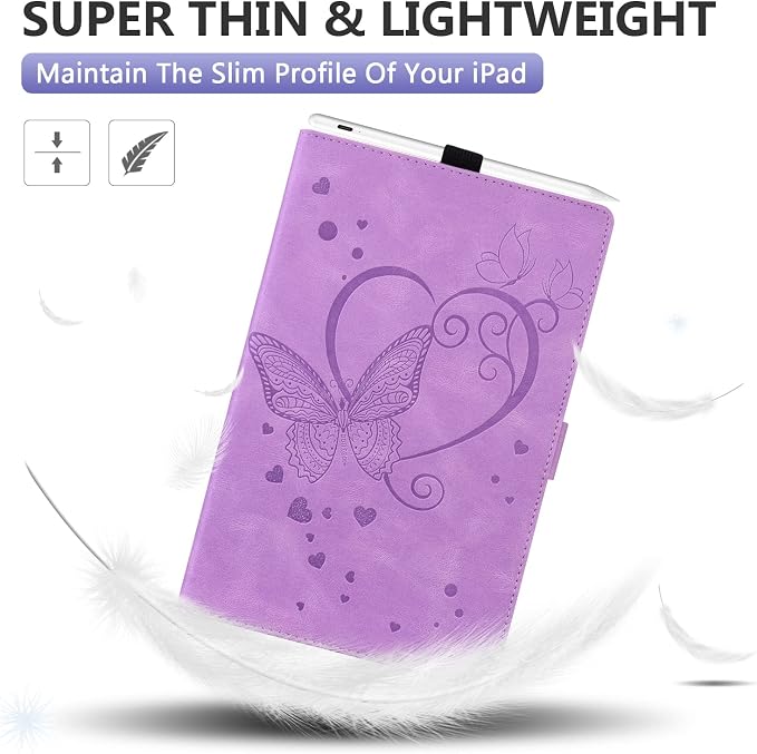 Dteck Wallet Case for Galaxy Tab S10+/S9+/S7 FE/S8+/S7 Plus 12.4 Tablet Premium PU Leather Folding Stand Auto Wake/Sleep Pen Holder Case with Hummingbirds