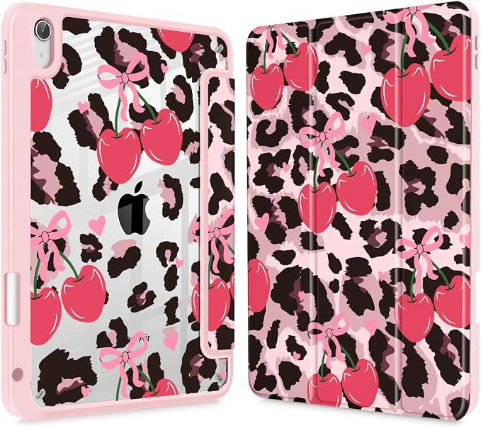 Mektron Case for 2026 iPad Air 11 inch M4 8th (M3 2025 7th /M2 2024 6th) Compatible with iPad Air 10.9 (2022 5th Gen /2020 4th Gen) Shockproof Clear Shell Blue Bows &amp Flowers