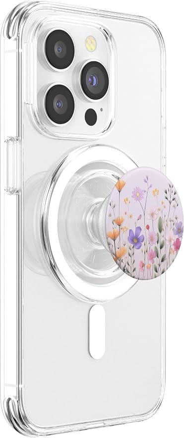 Cute Floral Pattern Flowers Bouquet Wildflowers Pastel Pink PopSockets Adhesive PopGrip
