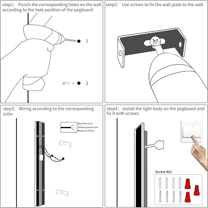 Mikeru Modern Long LED Wall Light, 3000k-6000k Dimmable Outdoor Wall Sconce 78.8inch Black Outdoor Exterior Lights with Remote Control Ip65 Waterproof Anti-Rust Linear Long Porch Lights