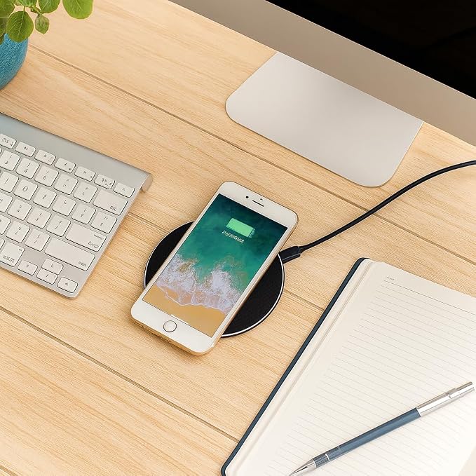 2Pcs Fast Wireless Charger 15W Max Wireless Charging Stand Compatible with iPhone 17/17Plus/17Pro/16/16Plus/16Pro /15/14/13/12/11/X/XR Samsung Galaxy S25/S24/S23/S22/S21/S20/S10/S9/S8 Note 20