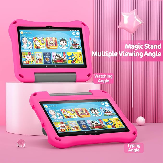 Tablet 10 Case and Cover for Kids Compatible 2023/2021 Model Not for iPad/Samsung/Onn Tab Ubearkk Anti Slip Shockproof CoverPink