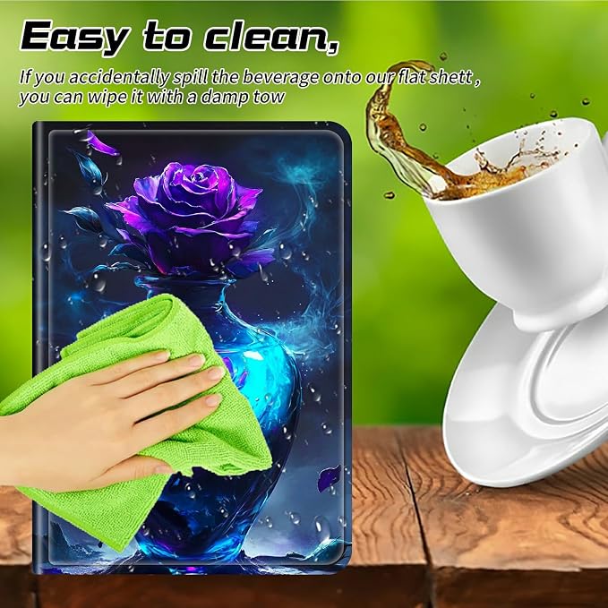 for Walmart Onn 10.1 2024 Onn 10.1 Gen 4 Universal Tablet Case 360 Degree Rotating Kickstand Protective Stand Case with Multiple Viewing PU Leather Shell Case Black Book Cat
