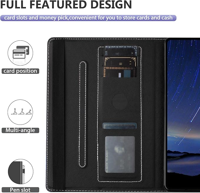 Dteck for iPad A16/10th Generation 10.9 Inch 2022 Case with Pencil HolderPremium PU Leather Folio Multiple Viewing Angles Stand Cover Auto Wake/Sleep Protective Tablet Cases for Women MenBookshelf