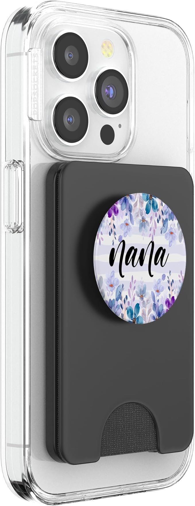 Nana Withe Blue Purple Flower For Women Grandma PopSockets Adhesive PopGrip