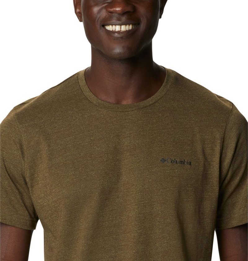 Columbia Men's Thistletown Hills Short Sleeve, Olive Green/Savory, Large