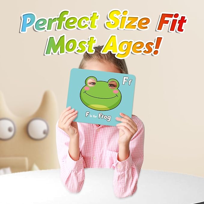 Aizweb Alphabet Flash Cards,Giant Animal Flash Cards for Toddlers 1-3,Alphabet Learning Toys Lowercase Uppercase Letter Learning Game ABC for Kids Ages 3-5 Classroom Preschool Kindergarten