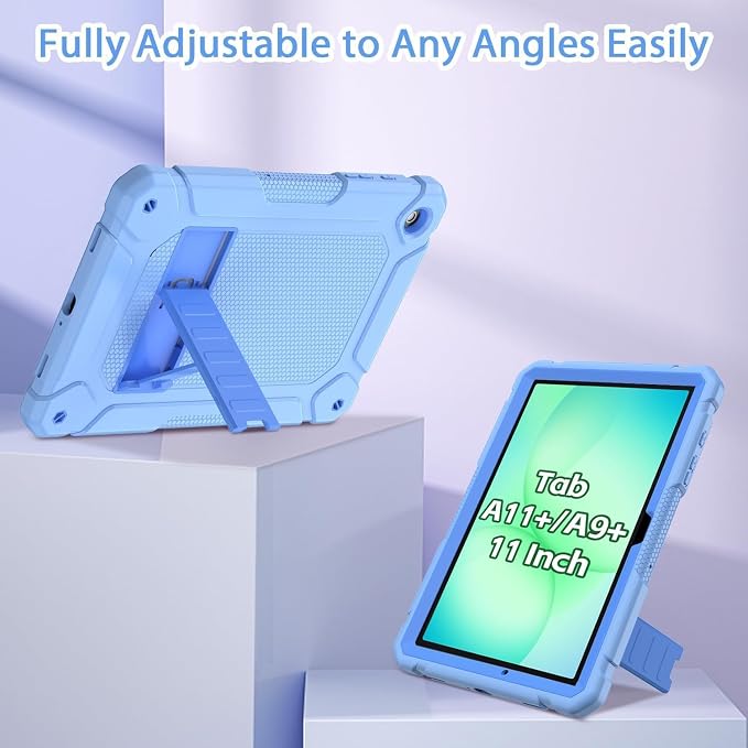 BMOUO Case for Samsung Galaxy Tab A11+ Plus/A9+ Plus 11 Inch 2026/2024 Heavy Duty Shockproof Rugged High Impact Protective Galaxy Tab A11 Plus/A9 Plus Case Black
