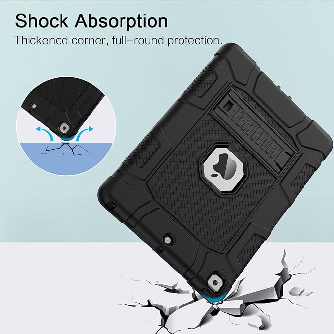 Azzsy Case for iPad 9th Generation/iPad 8th Generation/iPad 7th Generation (10.2 Inch 2021/2020/2019 Model) Heavy Duty Shockproof Rugged Protective Case for iPad 10.2 inch Alpine Green