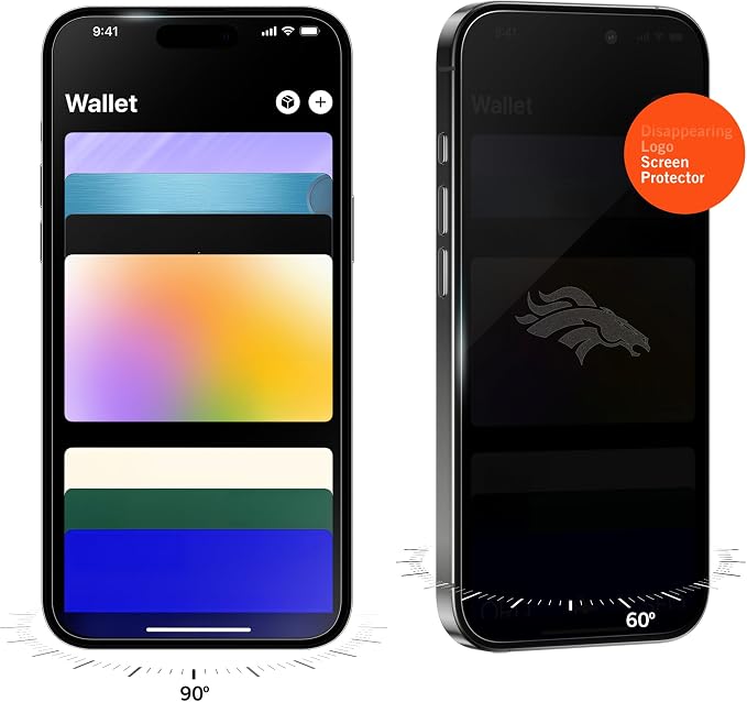 NFL Arizona Cardinals Privacy Screen Protector As Seen on Shark Tank Tank for iPhone 17 w/ Disappearing Design - Scratch-Resistant Glass Protector - Easy-Install Screen Guard w/ Disappearing Design (I