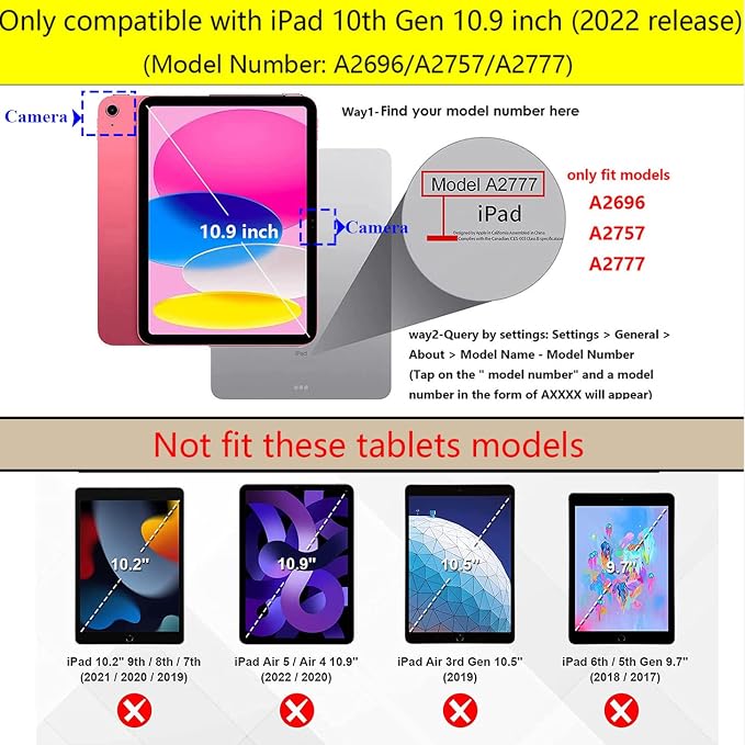 Case for iPad (A16) 11th Generation 11 2025 &amp iPad 10th Generation 10.9 inch 2022 Case with Pencil Holder [Auto Wake/Sleep] PU Leather Tri-fold Stand Clear Soft TPU Back Cover Matchagreen