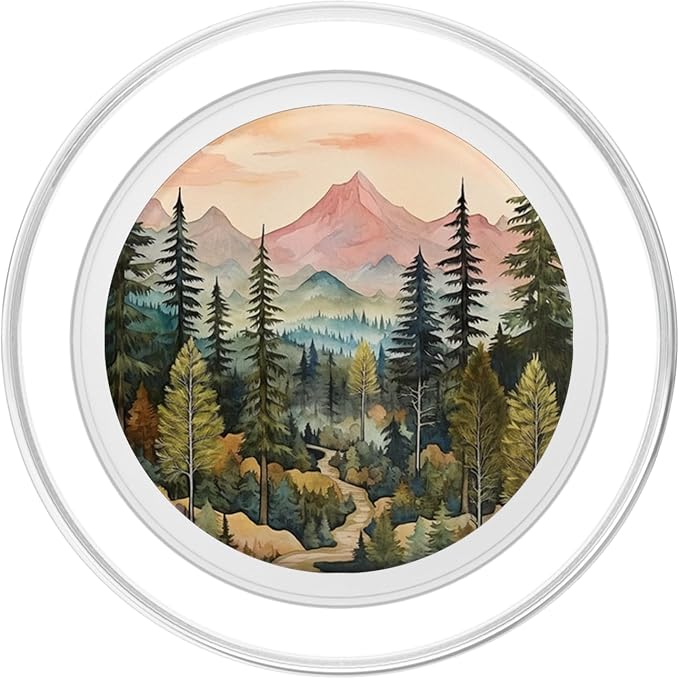 Mountains Wilderness Forest Hiking Pine Tree Nature PopSockets Adhesive PopGrip
