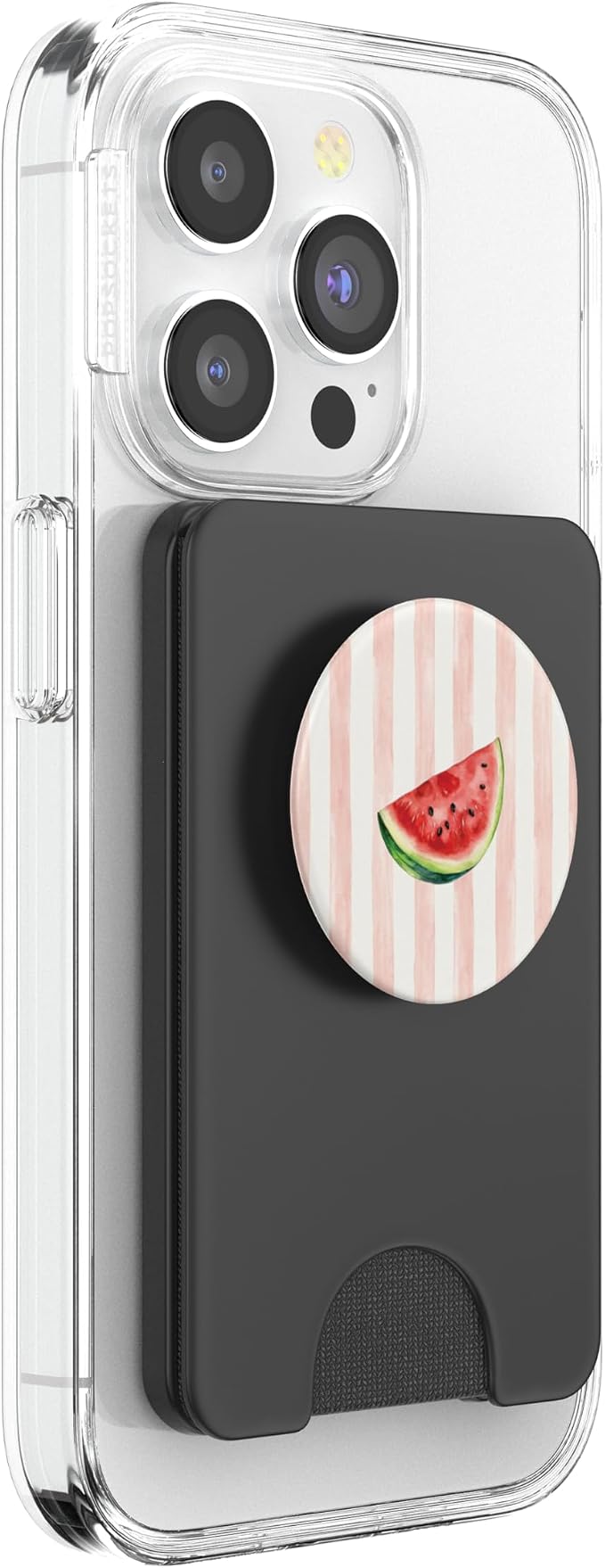 Pink Stripe Watermelon Pattern PopSockets Adhesive PopGrip