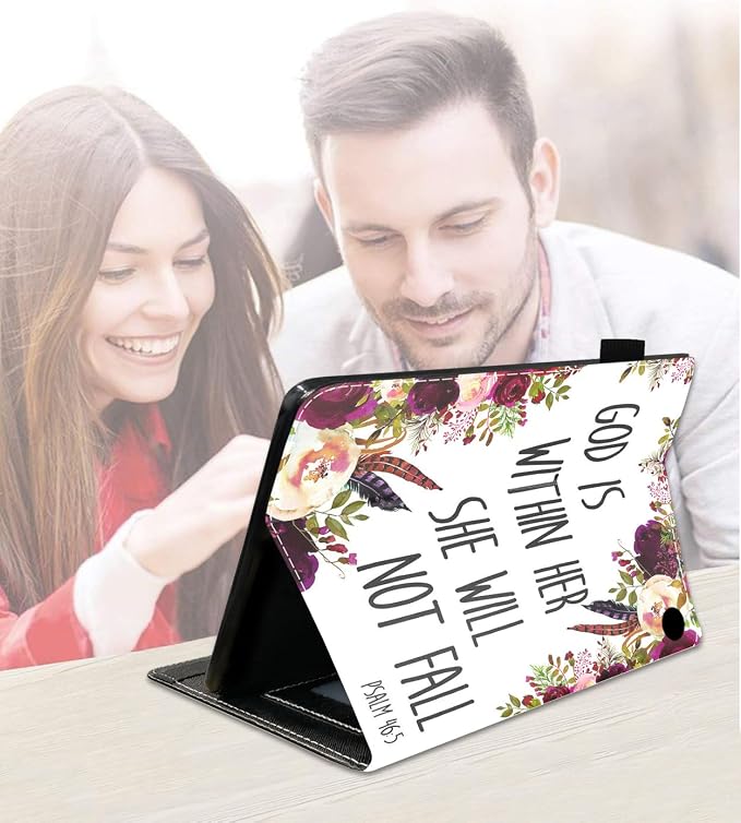 Case for Amazon Kindle Fire HD 8/Fire HD 8 Plus Tablet (12th/10th Generation 2024/2022/2020 Release) Slim PU Leather Cover with Card Slot &amp Auto Wake/Sleep African American Women