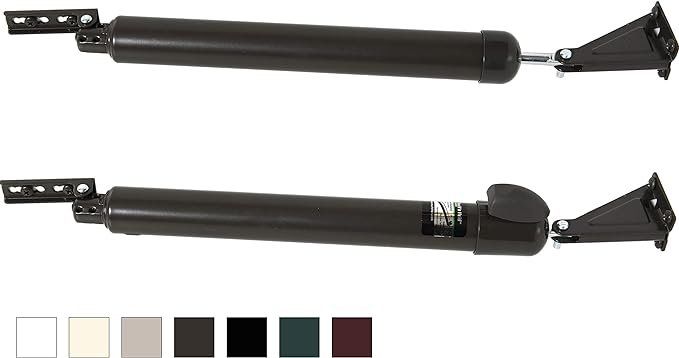Touch 'n Hold Smooth Dual Door Closer System (Bronze) – Heavy-Duty - Touch-Button Hold Open Feature & Smooth Closing Motion - Storm & Security Door (Medium/Heavy Weight). New Door/Replace Old Unit