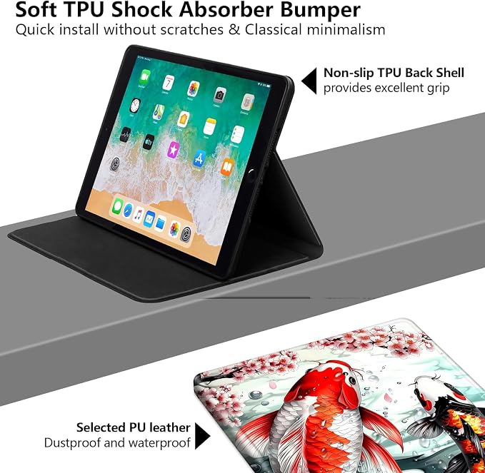 for iPad Air 13 Inch Case (M3/M2-2025/2024 Release) Slim iPad 13 Protective Case with Stand Hard Back Shell for iPad Air 13 Auto Wake/Sleep 1776 American Flag with Bullets