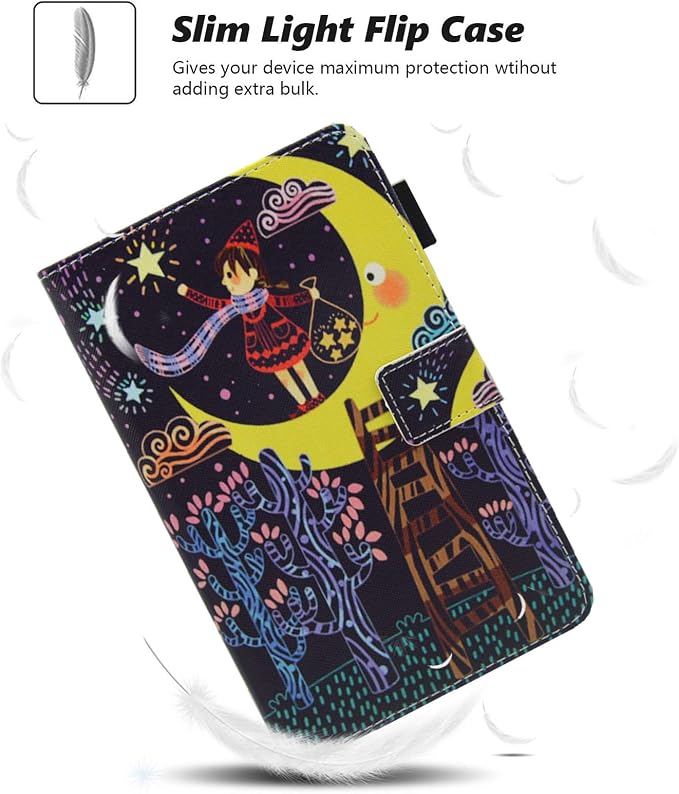 Case for Kindle Fire 7 TabletDteck Full Protective Flip Adjustable Stand Auto Wake/Sleep Smart Cover with Pencil Holder for Kindle Fire 7 Tablet 9th/7th/5th Generation 2019/2017/2015 ReleaseKing Dog