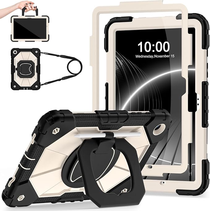 Auizotl Case for Samsung Galaxy Tab A11+/A9+ Plus 11 Inch with Screen Protector/Rotating Stand/Pen HolderMilitary Grade Shockproof Cover for Galaxy Tab A11 Plus /A9 Plus CasesBlack
