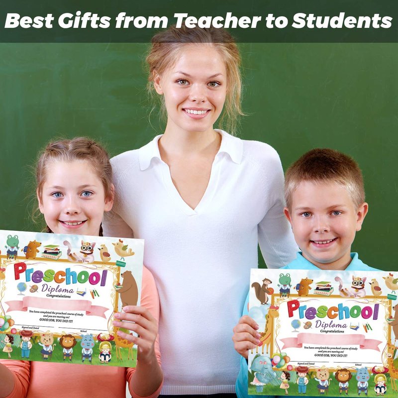 Fancy Land Preschool Diploma Certificate Kindergarten Certificates Cute Diplomas for Kids Students Graduation End of Year Supplies 30Pcs