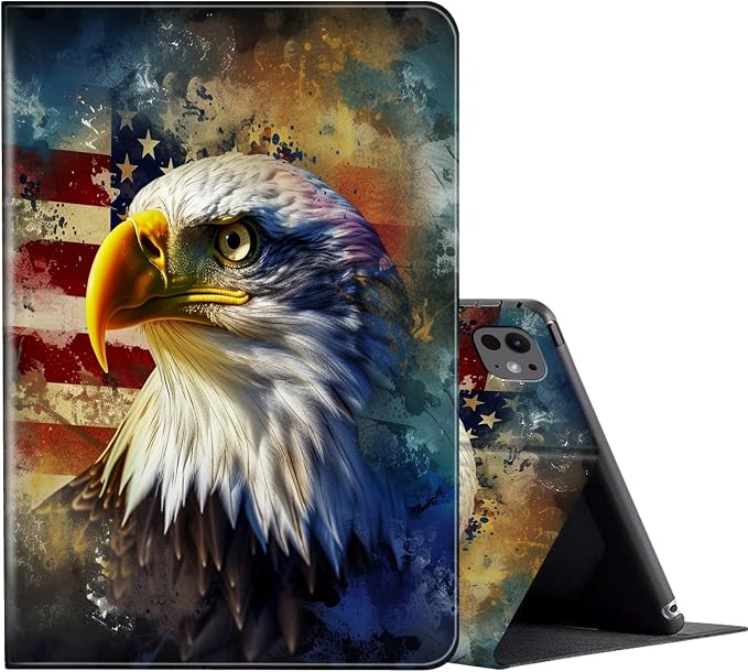 FUYOCWE for iPad Pro 13 Inch Case (M47th Generation2024 Model A2925A2926A3007)PU Leather Slim Folding Stand Case for iPad 13 7th GenAuto Sleep Wake Cover -A Dream Catcher Wolf