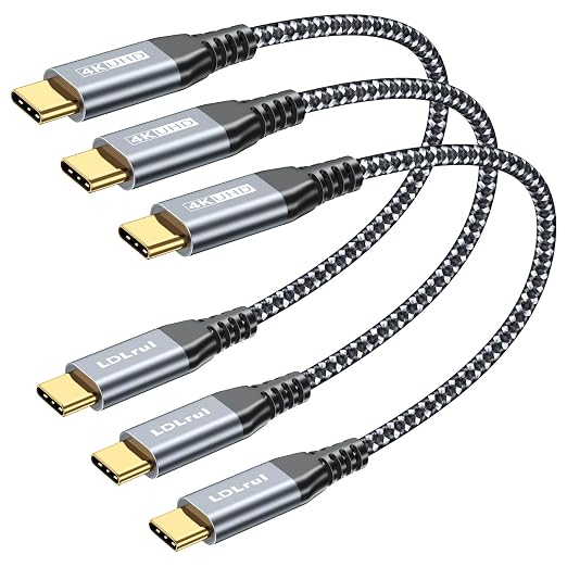 LDLrui 10FT Right Angle USB C Cable 100W PD 20Gbps Data 4K Video | Large Workspaces Commercial Displays Long Distance Routing Flexible Installation Full-Featured USB-C