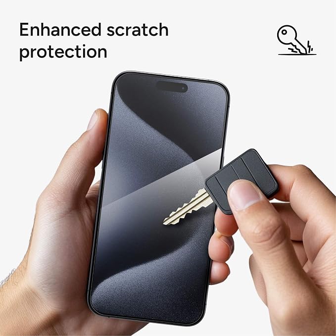ZAGG InvisibleShield Glass Screen Protector for iPhone 15 Pro Max - 3X Stronger Tempered Glass Scratch &amp Impact Protection Smudge-Resistant Easy to Install - Clear