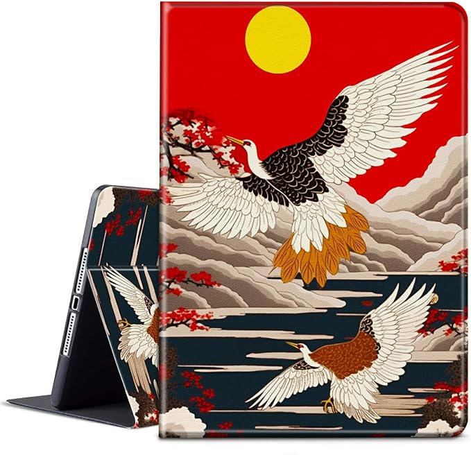 for Microsoft Surface GO 3/GO 2 Case with Adjustable Stand &amp Auto Wake/Sleep PU Leather Slim Smart Protect Cover - African Women Red Hair