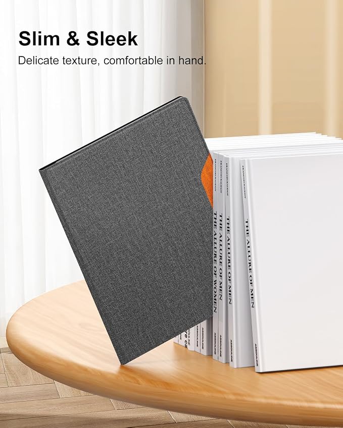 Case for Remarkable 2 Paper Tablet 10.3 2020 Released Fabric Folio Cover with Pen Pocket Stable Stand Design Black &amp Light Cork (Exclusive Templates Provided)