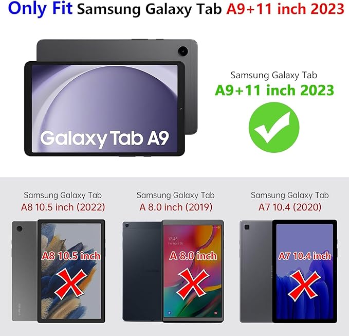 Case Compatible with Galaxy Tab A11 Plus 2026/ A9 Plus 2023 11-Inch Model SM-X230/SM-X236/SM-X238/SM-X210/SM-X216/SM-X218 with Screen Protector Pen Holder Stand Shoulder Strap Handle Grip
