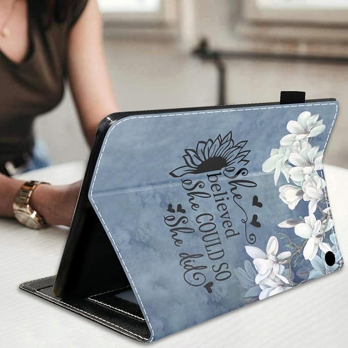 Case for All-New Fire HD 10/Fire HD 10 Plus Tablet 10.1 (11th Gen 2021 Released) - Premium PU Leather Stand Cover with Auto Wake/Sleep - Bible Verse Proverbs 31:25