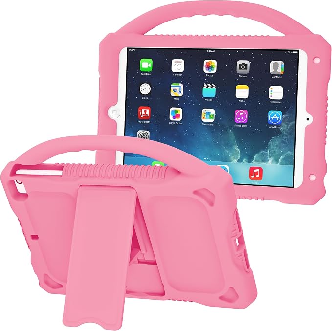 Kids Case for iPad mini 5 4 3 2 1Shockproof Protective Silicone Cover for Apple 7.9 inch Kids iPad mini/Mini 2/Mini 3/Mini 4/Mini 5 Case with Stand Handle (Blue)
