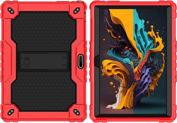 case for Dragon Touch Notepad K10 MAX10 Plus Case Built in Stand Shoulder Strap for FEONAL K118 K101 Veidoo T80 Plus 10.1 inches Tablet (Black/Black)