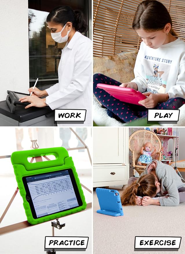 Official Cooper Dynamo for iPad Pro 11 inch Case for Kids 4th/3rd/2nd/1st Generation 2022/2021/2020/2018 | Rugged Foam Magic Handle Stand with Pencil Holder Eco-Mailer