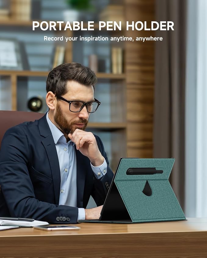Case for Remarkable 2 Paper Tablet 10.3 2020 Released Fabric Folio Cover with Pen Pocket Stable Stand Design Black &amp Light Cork (Exclusive Templates Provided)
