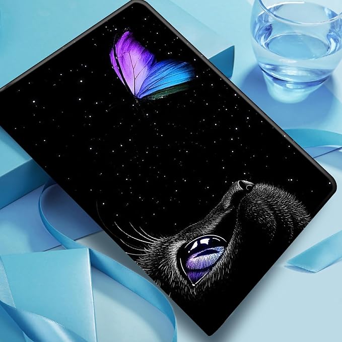 Case for Fire 7 Tablet &amp Fire 7 Kids (12th Gen 2022 Release) - Slim PU Leather Protective Smart Cover with Auto Sleep/Wake &amp Multi-Angle StandBlue Dandelion