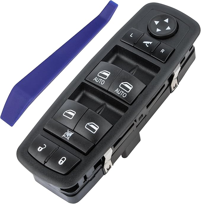 Obaee Driver Side Power Window Switch Compatible with 2012-2015 Dodge Grand Caravan, 2013-2015 Ram 1500 2500, 2015 Ram 3500, 2012-2015 Town & Country, Replaces 68110867AB, 68110867AA, 3+9 Pins