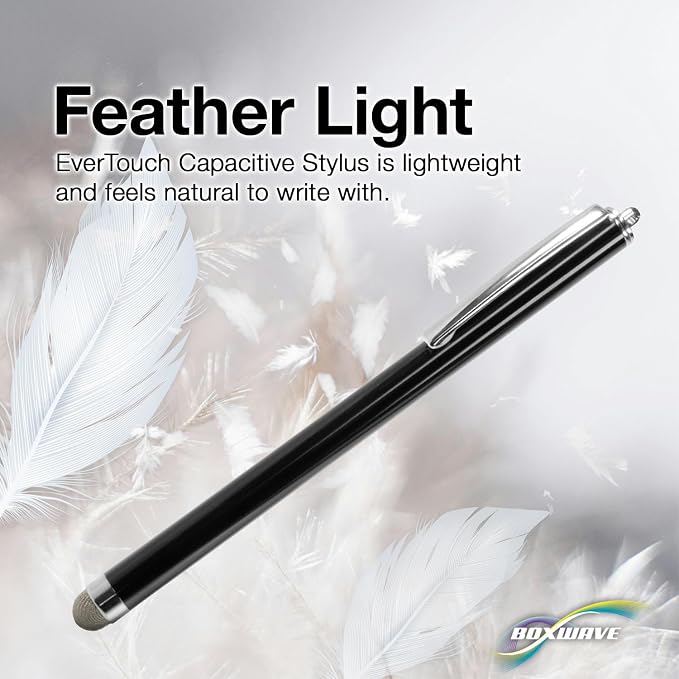 BoxWave Stylus Pen Compatible with Samsung Galaxy A32 5G - EverTouch Capacitive Stylus Fiber Tip Capacitive Stylus Pen - Jet Black