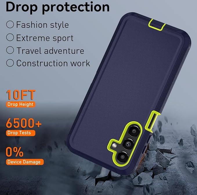 for Samsung Galaxy A17 5G caseA16 5G Heavy Duty casewith A Tempered Glass Screen Protector [Military Grade Protective ] [Shockproof] [Dropproof] [Dust-Proof]for Galaxy A17 / A16(Black)