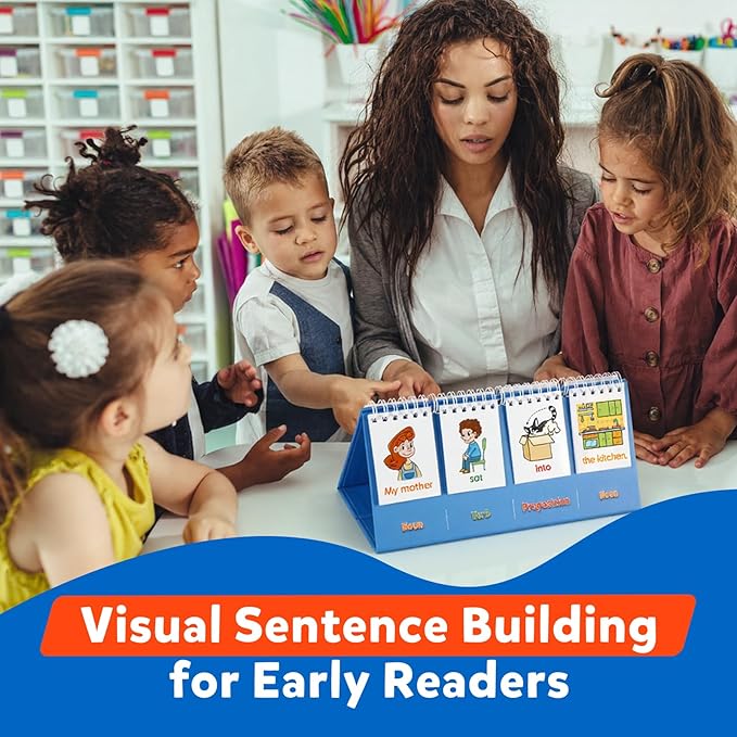 Aizweb Sentence Building for Kids,Speech Therapy Learn to Read for Preschool Kindergarten 1st 2nd Grade Classroom Must Haves,Phonics Reading Learning Games,Special Education for Homeschool Supplies