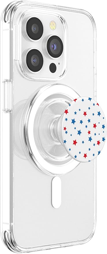Red White And Blue Stars And Stripes Cute Patriotic USA PopSockets Adhesive PopGrip